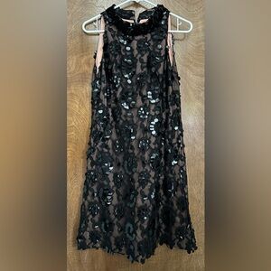 Vintage Saks Fifth Avenue Black Sequin Dress